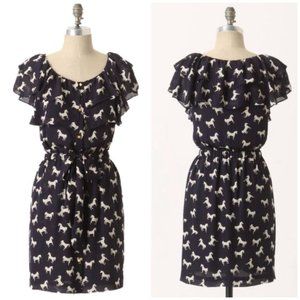 Anthropologie Leifsdottir Horse Print Dress